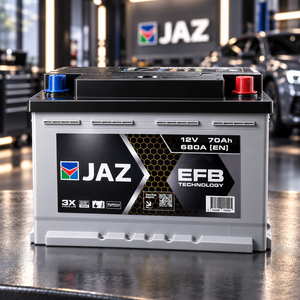 Batterie de voiture 12V EFB 70L3 améliorée, sans entretien, 680 CCA, pour véhicules Start-Stop JAZ - Product Image 1