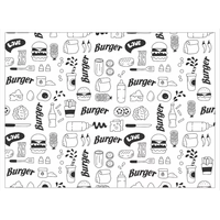 Emballage alimentaire personnalisé avec logo imprimé, résistant à l'huile, pour hamburgers, papier à sandwich biodégradable blanc résistant à la graisse
