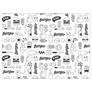 Tùy Chỉnh In Logo Dầu Bằng Chứng Thực Phẩm Bao Bì Bánh Hamburger Phân Hủy Sinh Học Trắng Không Thấm Mỡ Bánh Sandwich Giấy - Product Image 4