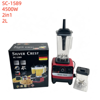 Blender puissant 4500W 2L, blender alimentaire, extracteur de jus, blender haute puissance, machine à smoothies, machine à crème glacée