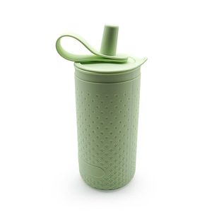Wholesale BPA Free 450ml Sport Gym Travel Collapsible Drinking Foldable Silicone <b>Water</b> <b>Bottle</b> <b>With</b> <b>Straw</b> - Product Image 1