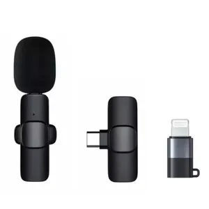 Micrófono de solapa inalámbrico K8, mini micrófono portátil de grabación de vídeo por voz para iPhone, Android, transmisión en vivo, micrófono para teléfono de juegos, gran oferta