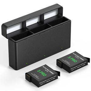 <span class=keywords><strong>Action</strong></span> 5 Pro 4 3 Batterie de remplacement avec 3 Chargeurs Hub Compatible pour DJI Osmo <span class=keywords><strong>Action</strong></span> 5 Pro 3/4 Caméra (Noir 2 Pack Batteries) - Product Image 1