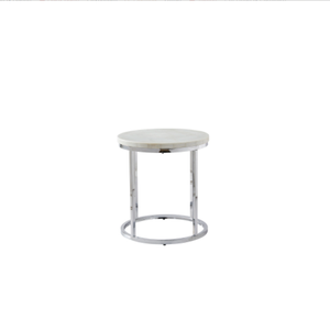 FCJ Echo bianco marmo alto rotondo tavolino elegante salotto mobili