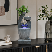 Fontaine de jardin moderne en résine pour intérieur/extérieur, élément aquatique mural élégant pour la maison et le jardin