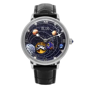 Luxury Miyota 82S5 mechanical movement Watch For Men Space Moon Explore Fashion Sport Watches