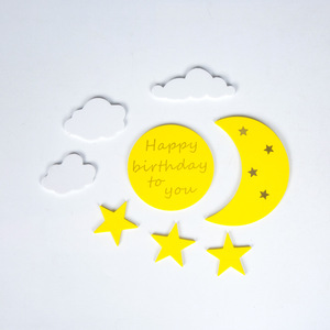 Foam Cake Toppers Airplanes Clouds Stars Birthday Decorations Handmade Die Cut Round Shape - Product Image 3