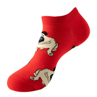 Chaussettes courtes drôles pour femmes Chaussettes drôles en coton peigné pour femmes