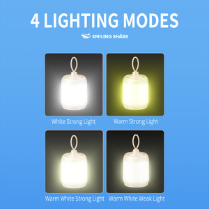 Smiling Shark Multifunctional <b>Camping</b> Light USB Rechargeable <b>LED</b> Tabletop <b>Lantern</b> - Product Image 5