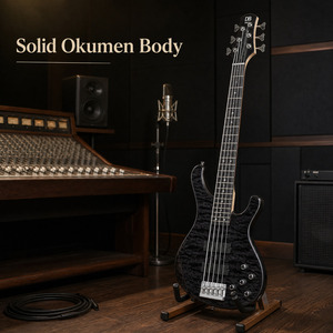 Bajo Eléctrico Profesional de 5 Cuerdas Bullfighter DB-120 con Cuerpo Sólido de <span class=keywords><strong>Okumen</strong></span> para Pedidos al por Mayor - Product Image 6