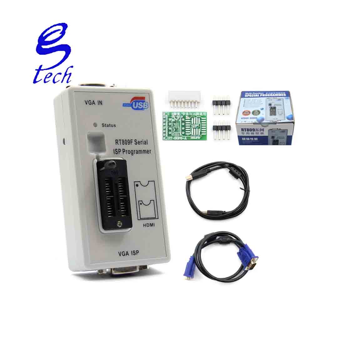 RT809F + 8 адаптерными SOP8 IC зажим ЖК-ридер универсальный программатор EEPROM программист RT809F универсальный программатор