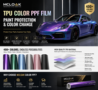 Film de protection de peinture automobile auto-cicatrisant en TPU, plus de 400 couleurs, fourni par l'usine