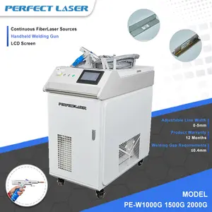 Perfetto Laser 1000W 1500W 2000W portatile in lega di alluminio portatile in acciaio lamiere in fibra di metallo saldatrici Laser saldatrici prezzo