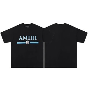 Camiseta de Verano para <span class=keywords><strong>Hombre</strong></span>, Estilo Europeo Americano, 100% Algodón, <span class=keywords><strong>Casual</strong></span>, Moderna, con Estampado Gráfico, <span class=keywords><strong>Manga</strong></span> <span class=keywords><strong>Corta</strong></span>, Tejido de Punto Holgado - Product Image 5