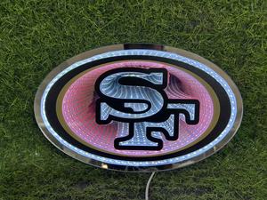 Tùy chỉnh NFL đội San Francisco 49ers-INFINITY Logo Led ánh sáng, 3D hiệu ứng ánh sáng màn hình acrylic với cổng USB - Product Image 2