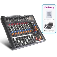 Console de mixage audio professionnelle Bluetooth pour scène, avec microphone double canal, en métal, pour conférences et performances