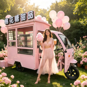 Avvia un'attività redditizia di food truck di dolciumi ovunque con questa deliziosa unità rosa in acciaio inossidabile resistente alla ruggine - Product Image 1
