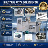 Machine extrudeuse industrielle automatique de pâtes et de macaronis, ligne de production continue de nouilles à haute capacité pour usine alimentaire commerciale