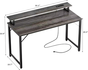 Homerich bán buôn Chất lượng cao tùy chỉnh bằng gỗ gấp bàn bàn với kệ và tiết kiệm không gian gấp nghiên cứu bàn - Product Image 3