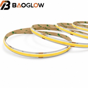 ไฟแถบ LED COB รุ่นใหม่ 95Ra 3000K 4000K 6000K แสงเดย์ไลท์ แสงวอร์มไวท์ 320D/m แผงวงจร PCB ขนาด 8 มม. 24V 12W/M แถบไฟแบบยืดหยุ่นสำหรับตกแต่งภายใน - Product Image 1