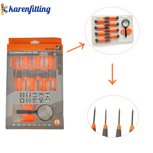 Juego de destornilladores de precisión de 11 piezas para reparación de teléfonos y computadoras, kit de destornilladores cruzados y rectos para gafas y relojes - Product Image 2