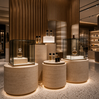 Vitrines de luxe personnalisables pour les magasins de beauté pour l'exposition de cosmétiques et vitrines commerciales