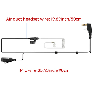 หูฟังอะคูสติกแบบท่อเดี่ยว Etmy พร้อมไมโครโฟน PTT สำหรับวิทยุสื่อสาร - Product Image 2