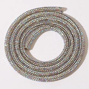 Мягкий термоклеевой стразовый декор: сетчатый шнурок-трубка с бантом для декора одежды и рукоделия - Product Image 3