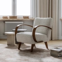 Chaise longue de style italien, canapé moderne du milieu du siècle, accoudoirs en tissu, Lovein LC240072 pour petits/grands appartements, salon
