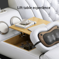 Meubles modernes de luxe en cuir avec rangement pour chambre à coucher lits escamotables lit multifonctionnel en cuir avec tatami de massage lit double audio intelligent