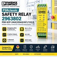 Relais de sécurité PHOENIX CONTACT 2963802 PSR-SCP d'origine authentique, 24V DC, 4 sorties de sécurité, arrêt d'urgence, porte de sécurité, en stock