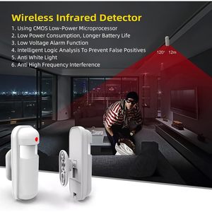 PGST – détecteur de mouvement infrarouge intelligent, 3 packs, pour système de sécurité domestique, alarme antivol, alimenté par batterie, blanc - Product Image 5