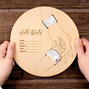 Support en bois pour bracelet de <span class=keywords><strong>naissance</strong></span> de bébé, avec annonce du nom, pour souvenir de l'hôpital - Product Image 1