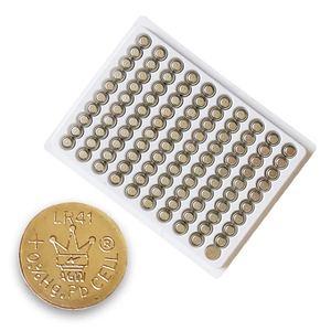 CROWN C AG3 알칼리 1.5V 드라이 버튼 셀 배터리 Lr41 시계 은색 장난감 배터리 알칼리 아연 철 흐름 배터리 셀 스택 - Product Image 1