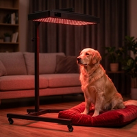 YUCHI L-Red Light Therapy Stand Full Body 2160W 2400W Panneau LED avec support roulant réglable en fer pur