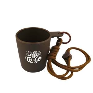 Mini tasse écologique en <span class=keywords><strong>grains</strong></span> de <span class=keywords><strong>café</strong></span> avec clip EK022, tasse de camping portable réutilisable pour la randonnée, les voyages, le bureau, 90 ml, marron - Product Image 3