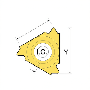 เม็ดมีดเกลียวเฟอร์วี สำหรับเกลียวภายนอก ขนาดเมตริก L X Y Z - Product Image 2
