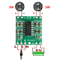 CA-8403 5V 2*3W Carte audio de classe D à haute efficacité, petite carte amplificateur numérique linéaire (Amplificateurs Comparateurs) PAM8403
