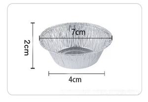 Contenedor desechable de papel de aluminio redondo para tartaletas, bandejas de papel de aluminio para hornear, suministros de calidad alimentaria, bandeja para tartaletas - Product Image 6