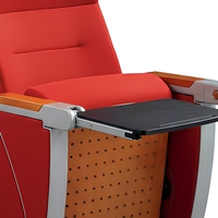 Chaise d'auditorium moderne, siège fixe pour étudiants avec tablette d'écriture pour l'école, l'université, la salle de conférence