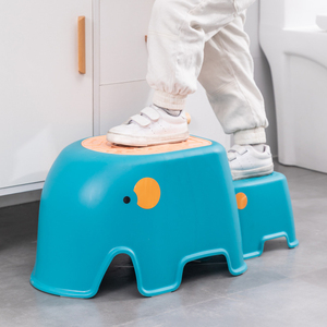 Sgabello per Bambini a Forma di <span class=keywords><strong>Elefante</strong></span>, Set di Sgabelli Antiscivolo in Plastica per Bagno, Lavabo, Vasino, Cucina - Product Image 3