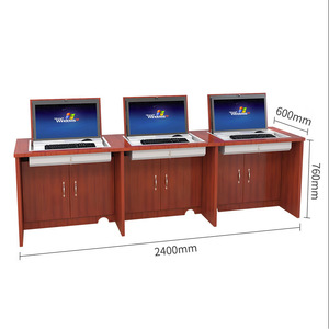 Escritorio Abatible para Computadora de 1600 mm, de Madera, con Compartimento Oculto, para Aulas de Formación - Product Image 2