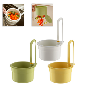 Panier suspendu détachable de vidange à bouton-poussoir robinet panier de crépine d'évier en <span class=keywords><strong>plastique</strong></span> pour l'élimination des déchets alimentaires et le stockage des outils - Product Image 1