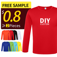 Offre Spéciale : T-shirts de Travail Personnalisés à Manches Longues et Col Rond pour Hommes, Séchage Rapide, Uniformes Professionnels – Prix Attrayant