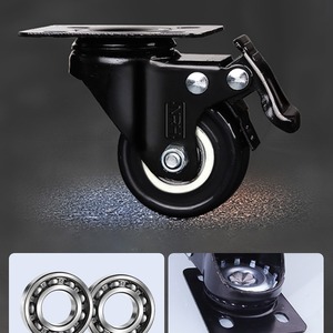 Ruedas giratorias Nrh Nahui de 1.5 y 2 pulgadas con freno y dirección silenciosa para carros de muebles - Product Image 5