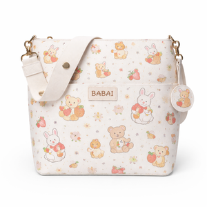 Sac à langer portable grande capacité multi-poches pour bébé, sac à bandoulière avec sangle réglable pour les voyages et les activités de plein air - Product Image 1