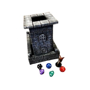 Tour <span class=keywords><strong>et</strong></span> plateau de jeu de dés faits à la main, tour de dés unique en résine - Product Image 2