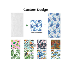 Custom Logo Microfiber <b>Lightweight</b> Quick Dry Sand-Free Beach <b>Towel</b> - Super Absorbent for Travel Pool Camping - Gift for All Ages - Product Image 1