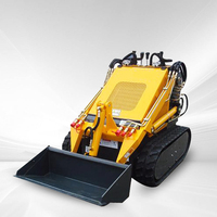 Loader Roda Kemudi Selip Listrik Depan Mini, Blower Salju untuk Pemuat Skid Steer