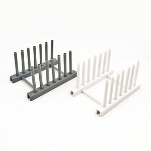 Draining Rack Plastic Dish Rack L Size Quick Dry Square Shape Household Storage Rack - Product Image 1